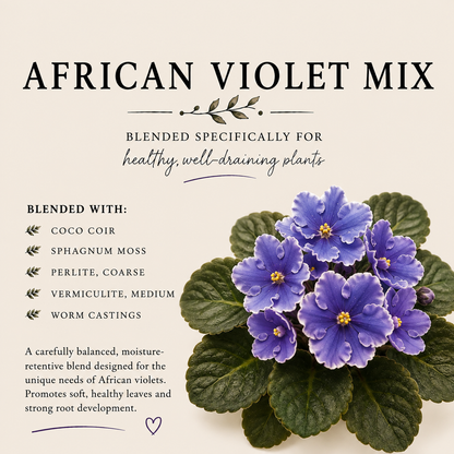 African Violet Soil Mix – Fine-Textured Potting Mix for Indoor Plants