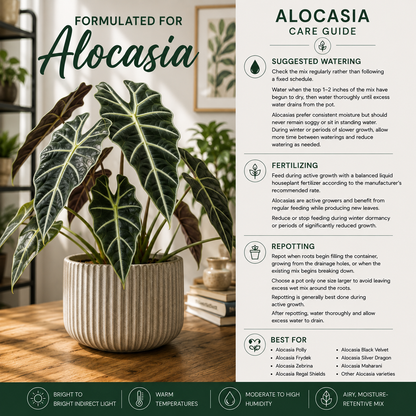 Alocasia Soil Mix – Moisture-Retentive Aroid Potting Mix for Indoor Plants