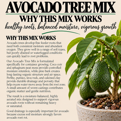 Avocado Tree Potting Mix – Moisture-Balanced, Well-Draining Soil