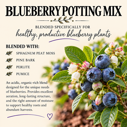 Blueberry Potting Mix – Acidic Moisture-Balanced Container Soil