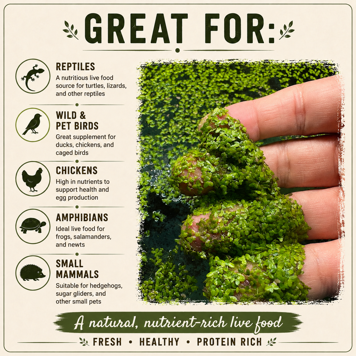 Live Small Duckweed – Freshwater Aquarium & Aquatic Feeder Plant