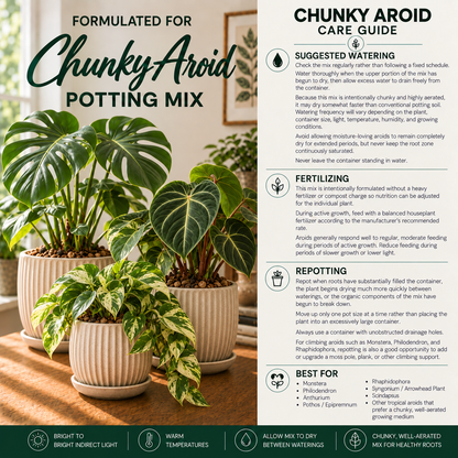 Chunky Aroid Potting Mix – Fast-Draining Tropical Plant Soil