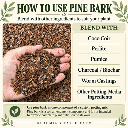 Chunky Pine Bark Soil Amendment – 1/4–1/2 Inch