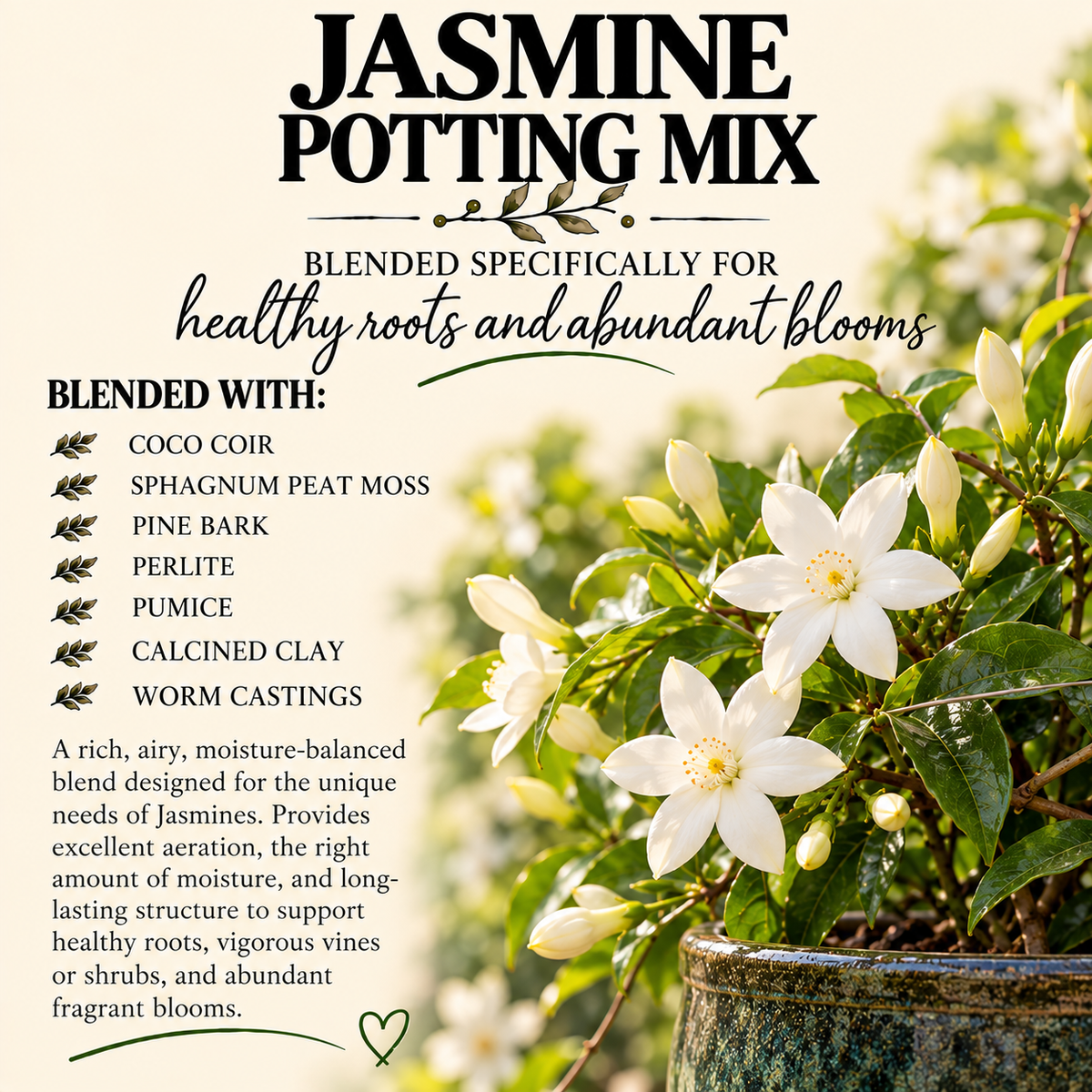 Jasmine Potting Mix – Moisture-Balanced Soil for Beautiful Blooms