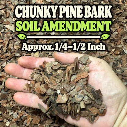Chunky Pine Bark Soil Amendment – 1/4–1/2 Inch