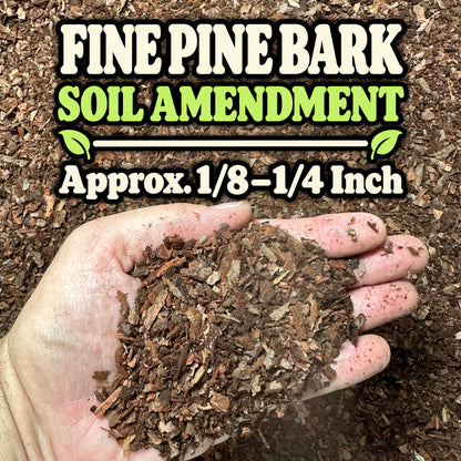 Fine Pine Bark Soil Amendment – 1/8–1/4 Inch